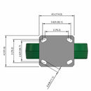 8"x2" Kingpinless Rigid Caster with Polyurethane-on-Aluminum Wheel