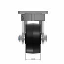 Top dimensioned CAD view of an Albion Casters 4" x 2" wide wheel Swivel caster with 4" x 4-1/2" top plate, without a brake, TM - Phenolic wheel and 800 lb. capacity part