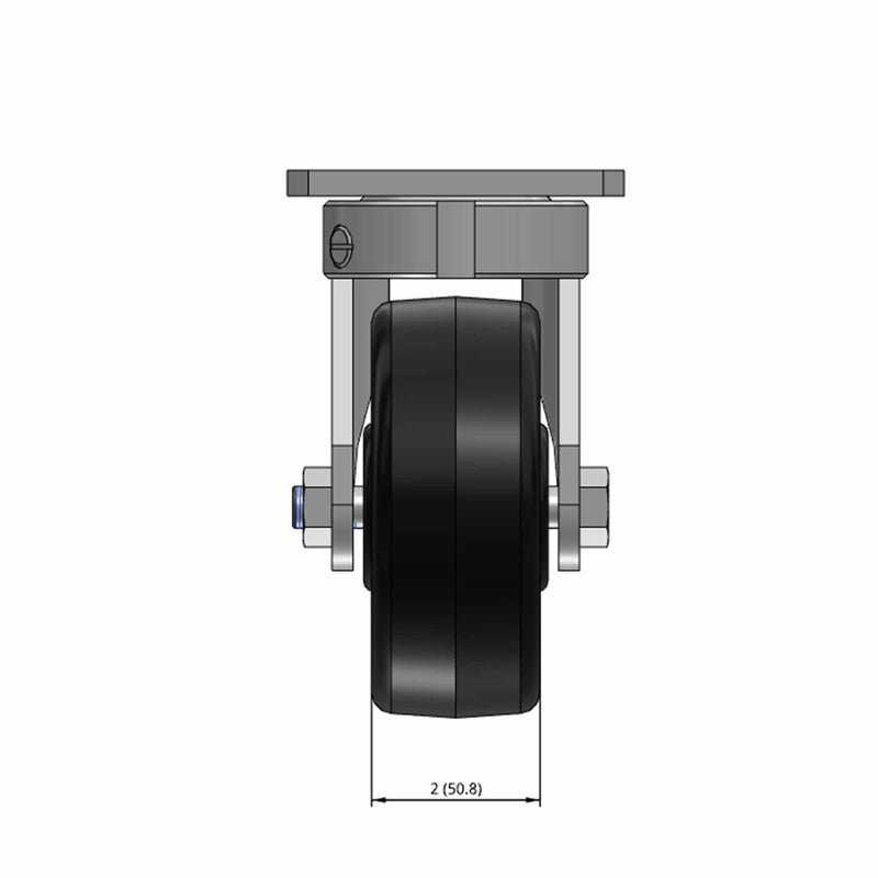 5"x2" Kingpinless Swivel Caster with USA-Made Phenolic Wheel
