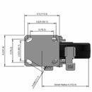 8"x2" Kingpinless Locking Caster with USA-Made Phenolic Wheel