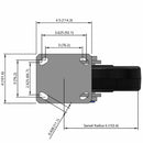 8"x2" Kingpinless Swivel Caster with USA-Made Phenolic Wheel