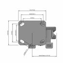 5"x2" Kingpinless Locking Caster with V-Groove Cast Iron Wheel