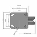 5"x2" Kingpinless Swivel Caster with V-Groove Cast Iron Wheel