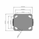 5"x2" Kingpinless Rigid Caster with X-tra Soft Advanced Rubber Wheel