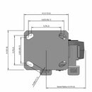 5"x2" Kingpinless Locking Caster with Ergonomic Advanced Rubber Wheel