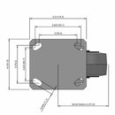 5"x2" Kingpinless Swivel Caster with Ergonomic Advanced Rubber Wheel