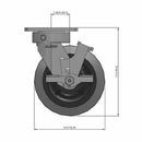 6"x2" Kingpinless Locking Caster with X-tra Soft Advanced Rubber Wheel