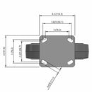 8"x2" Kingpinless Rigid Caster with X-tra Soft Advanced Rubber Wheel