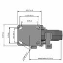 8"x2" Kingpinless Locking Caster with X-tra Soft Advanced Rubber Wheel