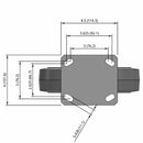 8"x2" Kingpinless Rigid Caster with Ergonomic Advanced Rubber Wheel