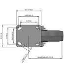 8"x2" Kingpinless Swivel Caster with Ergonomic Advanced Rubber Wheel