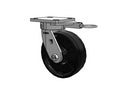 Stainless Kingpinless 6"x2" MAX Nylon Precision Ball Bearing Wheel Caster with 4"x4.5" Plate & Swivel Lock