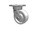 Stainless Kingpinless 5"x2" White Nylon Wheel Caster with 4"x4.5" Plate