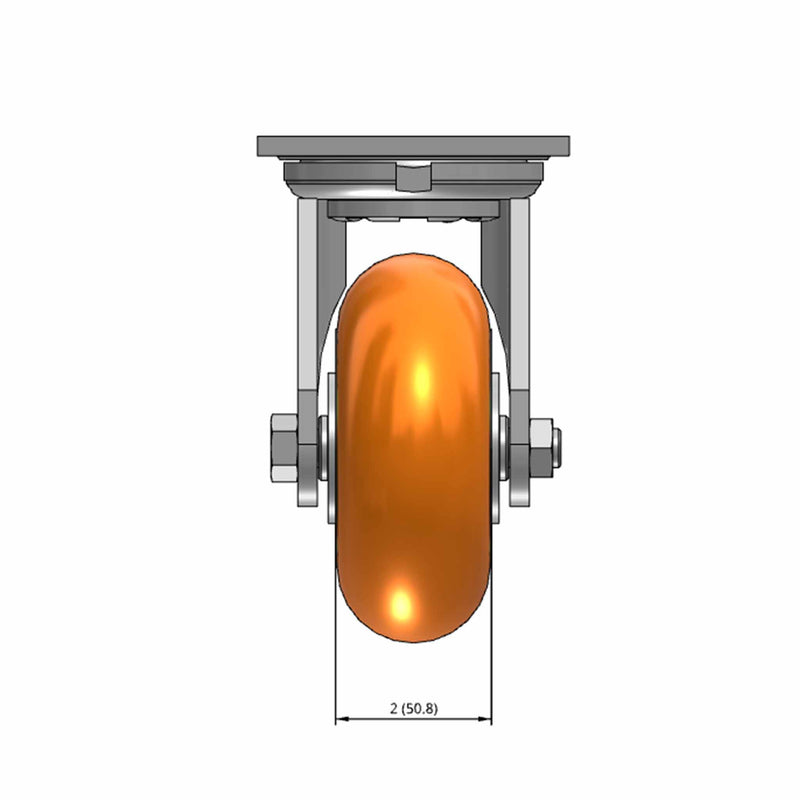 5"x2" USA-Rig Swivel Caster with MAX-Efficiency Orange Wheel