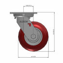 5"x2" USA-Rig Swivel Caster with MAX-Efficiency Maroon Wheel