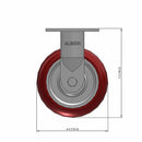 6"x2" USA-Rig 7.5" High Rigid Caster with MAX-Efficiency Maroon Wheel