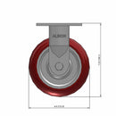 6"x2" USA-Rig Rigid Caster with MAX-Efficiency Maroon Wheel