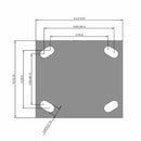 3.25"x2" USA-Rig Rigid Caster with Heavy-Duty Cast Iron Wheel