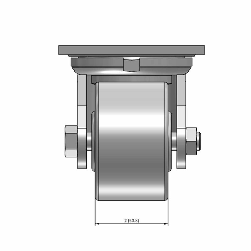 3.25"x2" USA-Rig Swivel Caster with Heavy-Duty Cast Iron Wheel