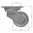 3.25"x2" USA-Rig Swivel Caster with Heavy-Duty Cast Iron Wheel