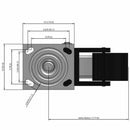 5"x2" USA-Rig Top Total Lock Caster with Heavy-Duty Cast Iron Wheel