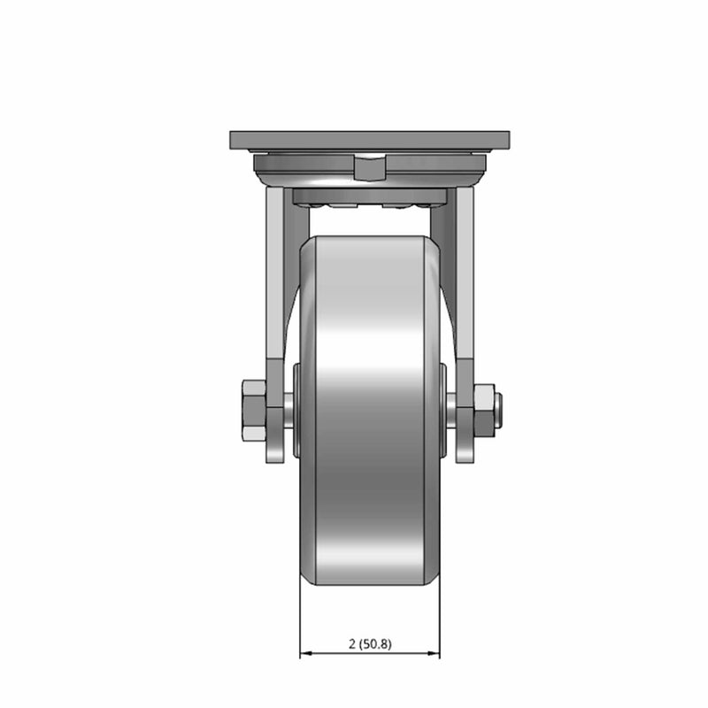 5"x2" USA-Rig Swivel Caster with Heavy-Duty Cast Iron Wheel