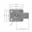 5"x2" USA-Rig Swivel Caster with Heavy-Duty Cast Iron Wheel