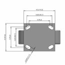 6"x2" USA-Rig Rigid Caster with Heavy-Duty Cast Iron Wheel