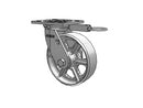 USA-Rig 6"x2" Cast Iron Wheel Caster with 4"x4.5" Plate & Swivel Lock