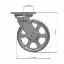 6"x2" USA-Rig Swivel Caster with Heavy-Duty Cast Iron Wheel