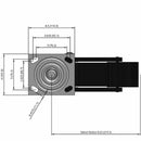 8"x2" USA-Rig Top Total Lock Caster with Heavy-Duty Cast Iron Wheel