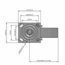 8"x2" USA-Rig Swivel Caster with Heavy-Duty Cast Iron Wheel