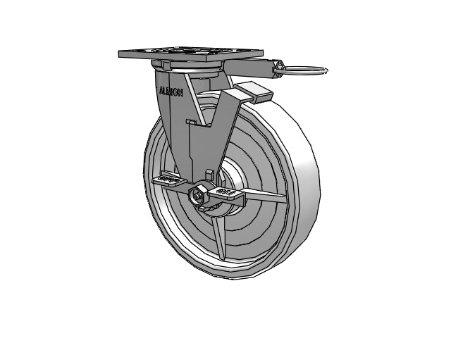 16NW08201SFBAL Albion Swivel Caster