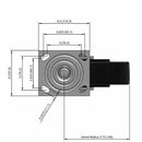 8"x2" USA-Rig Swivel Caster with Floor Protective Solid Nylon Wheel