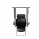 Top dimensioned CAD view of an Albion Casters 4" x 2" wide wheel Rigid caster with 4" x 4-1/2" top plate, without a brake, PB - Polypropylene (Black) wheel and 500 lb. capacity part