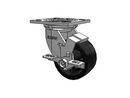 USA-Rig 4"x2" Polypropylene Wheel Side-Lock Caster with 4"x4.5" Plate