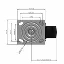 5"x2" USA-Rig Swivel Caster with Water Resistant Polypropylene Wheel