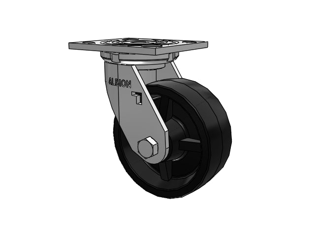 USA-Rig 5"x2" Polypropylene Wheel Caster with 4"x4.5" Plate