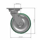 6"x2" USA-Rig 7.5" High Swivel Caster Polyurethane-on-Aluminum Wheel
