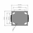 5"x2" USA-Rig Rigid Caster with Reinforced Polypropylene Wheel