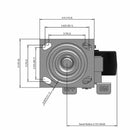 5"x2" USA-Rig Side Locking Caster with Reinforced Polypropylene Wheel