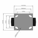 6"x2" USA-Rig Rigid Caster with Reinforced Polypropylene Wheel