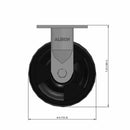 6"x2" USA-Rig Rigid Caster with Reinforced Polypropylene Wheel