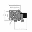 6"x2" USA-Rig Side Locking Caster with Reinforced Polypropylene Wheel