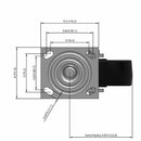 6"x2" USA-Rig 7.5" High Swivel Caster Reinforced Polypropylene Wheel