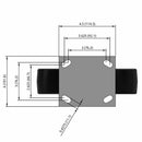 8"x2" USA-Rig Rigid Caster with Reinforced Polypropylene Wheel