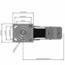 8"x2" USA-Rig Top Locking Caster with Reinforced Polypropylene Wheel