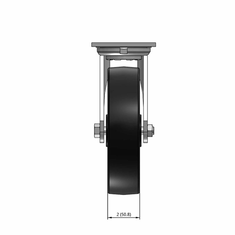 8"x2" USA-Rig Swivel Caster with Reinforced Polypropylene Wheel