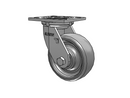 USA 5"x2" Solid Elastomer Wheel Caster with 4"x4.5" Plate