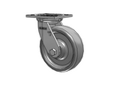 USA 6"x2" Solid Elastomer Wheel Caster with 4"x4.5" Plate